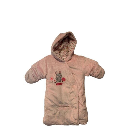Child Of Mine Carters Girls Infant baby Size 0 3 Months Pink Hooded Bunting Coat - Picture 1 of 3